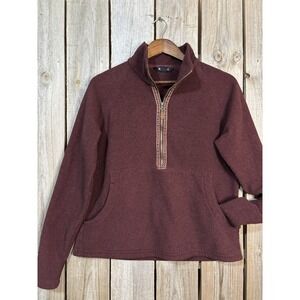 Sherpa Adventure Gear Burgundy Fleece Quarter Zip L